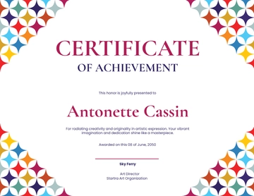 Colorful Diamonds Art Certificate Template - Edit Online & Download
