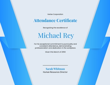 Blank Employee Attendance Certificate Template - Edit Online & Download