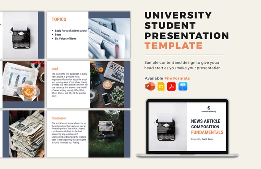 University Student Presentation Template