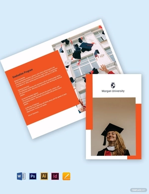 Bi-Fold University Graduation Brochure Template
