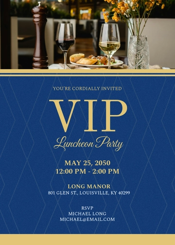 Formal VIP Lunch Invitation Template - Edit Online & Download