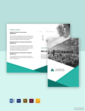Bi-Fold University Admission Brochure Template