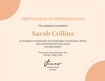 Minimalist Appreciation Certificate Background Template - Edit Online & Download