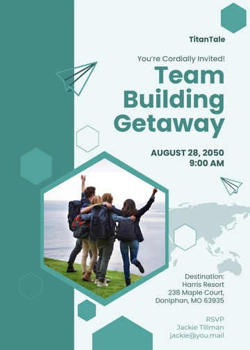 Professional Team Travel Event Invitation Template - Edit Online & Download