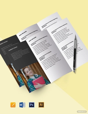 Tri-Fold University Education Brochure Template