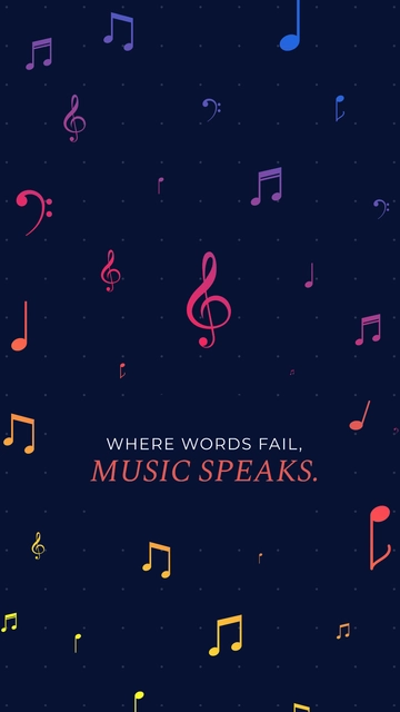 Music Note Wallpaper Template - Edit Online & Download