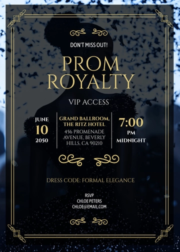 Simple Prom VIP Invitation Template - Edit Online & Download