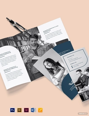 Tri-Fold University College Brochure Template