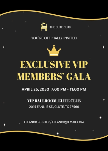 Professional VIP Membership Invitation Template - Edit Online & Download