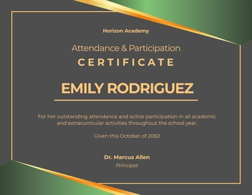Attendance & Participation Certificate Template - Edit Online & Download