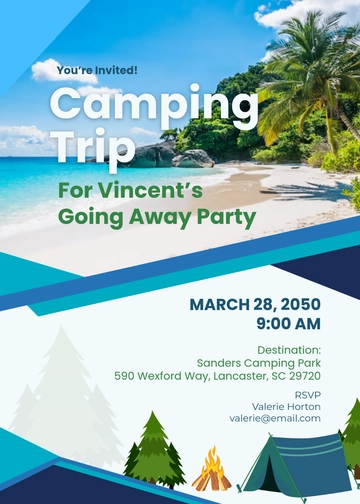 Creative Going Away Travel Invitation Template - Edit Online & Download