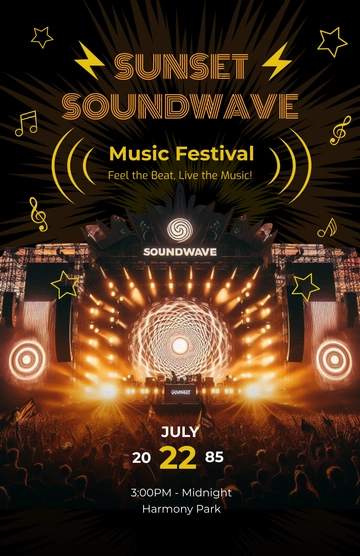 Music Notes Poster Template - Edit Online & Download