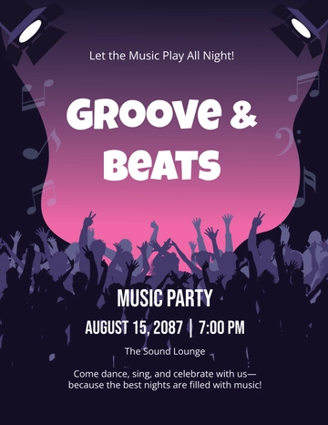 Music Notes Flyer Template - Edit Online & Download