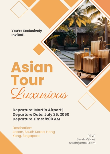 Editable Luxury Travel Invitation Template - Edit Online & Download