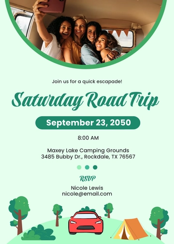 Road Trip Travel Invitation Template - Edit Online & Download