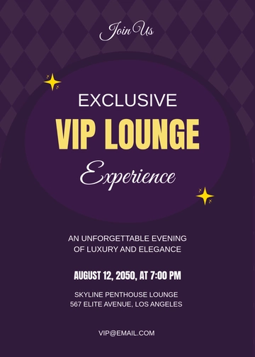 Aesthetic VIP Lounge Invitation Template - Edit Online & Download