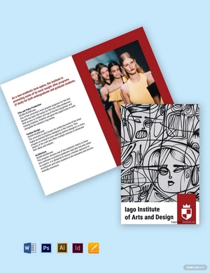 Elegant Bi-Fold University Brochure Template