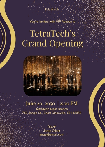 Grand Opening VIP Invitation Template - Edit Online & Download
