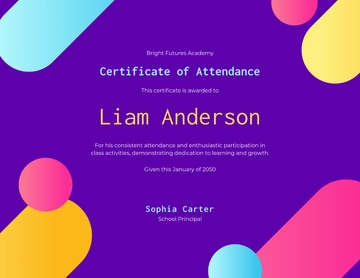 Creative Child Attendance Certificate Template - Edit Online & Download