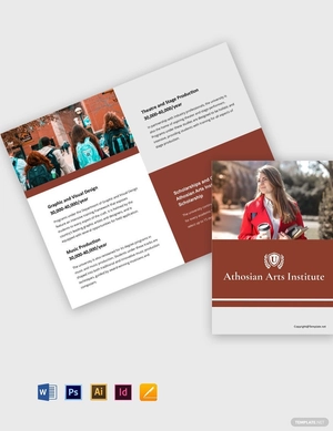 Simple Bi-Fold University Brochure Template