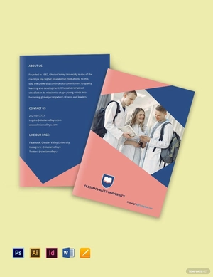 Creative Bi-Fold University Brochure Template