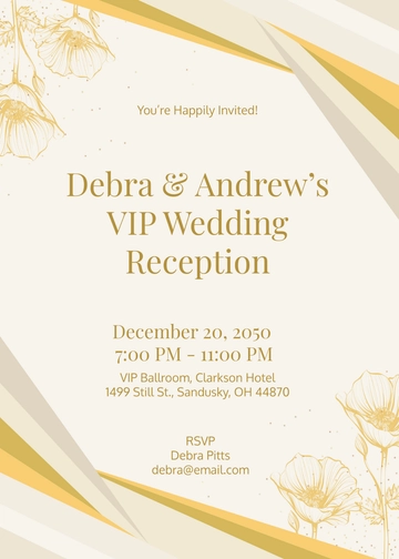 Creative VIP Wedding Invitation Template - Edit Online & Download