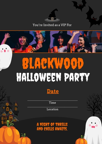 Blank Halloween VIP Invitation Template - Edit Online & Download