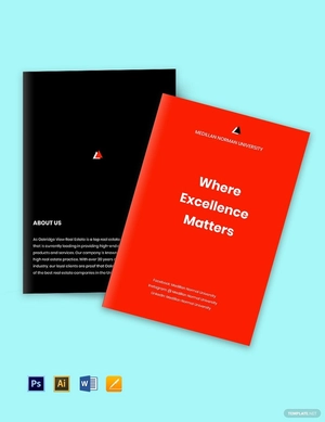 Modern Bi-Fold University Brochure Template