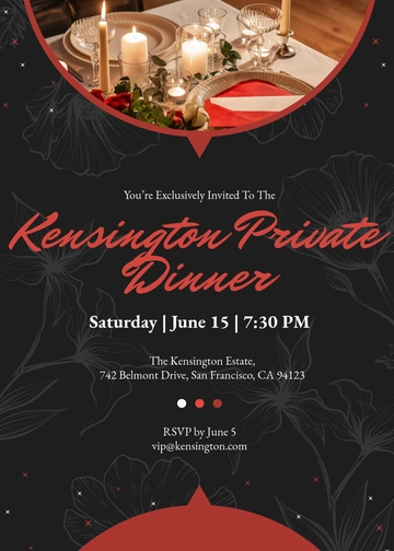 Luxurious VIP Dinner Invitation Template - Edit Online & Download