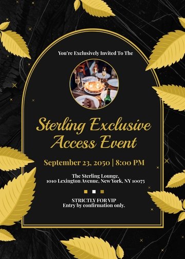 Exclusive Access VIP Invitation Template - Edit Online & Download