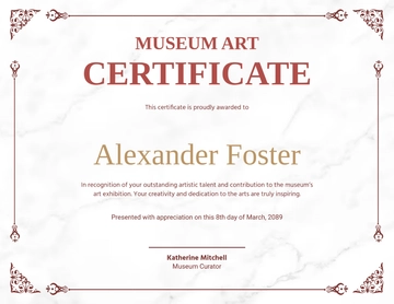 Museum Art Certificate Template - Edit Online & Download