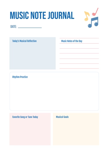 Music Note Journal Template - Edit Online & Download