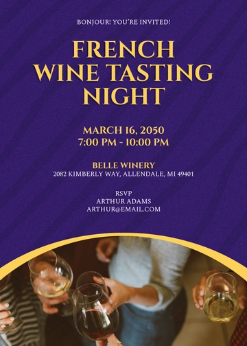 French Wine Tasting Invitation Template - Edit Online & Download French Wine Tasting Invitation Template - Edit Online & Download