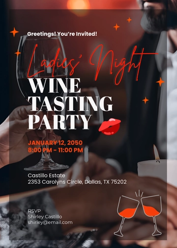 Ladies Night Wine Tasting Invitation Template - Edit Online & Download Ladies Night Wine Tasting Invitation Template - Edit Online & Download