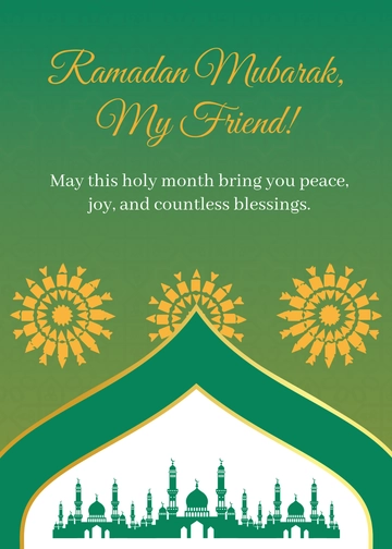Ramadan Wishes for Friends Template - Edit Online & Download