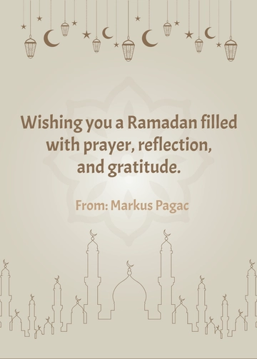 Beige Ramadan Wishes Template - Edit Online & Download
