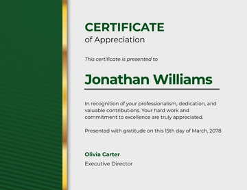 Professional Appreciation Certificate Template - Edit Online & Download