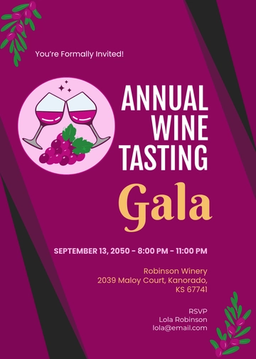 Annual Wine Tasting Invitation Template - Edit Online & Download Annual Wine Tasting Invitation Template - Edit Online & Download