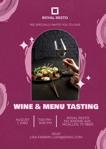 Wine and Menu Tasting Invitation Template - Edit Online & Download Wine and Menu Tasting Invitation Template - Edit Online & Download