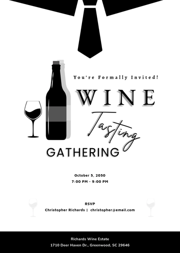 Formal Wine Tasting Invitation Template - Edit Online & Download Formal Wine Tasting Invitation Template - Edit Online & Download