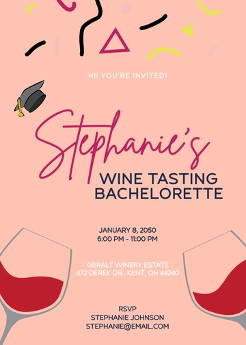 Bachelorette Wine Tasting Invitation Template - Edit Online & Download Bachelorette Wine Tasting Invitation Template - Edit Online & Download