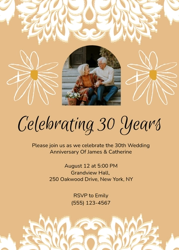 Lace Wedding Anniversary Invitation Design Template - Edit Online & Download