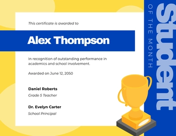 Best Student Award Certificate Template - Edit Online & Download