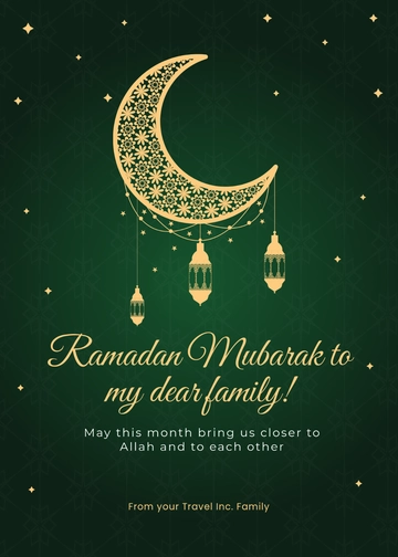 Ramadan Wishes for Family Template - Edit Online & Download
