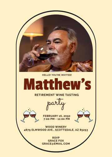 Retirement Wine Tasting Invitation Template - Edit Online & Download Retirement Wine Tasting Invitation Template - Edit Online & Download
