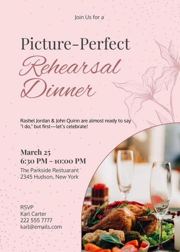 Creative Rehearsal Dinner Photo Invitation Template - Edit Online & Download