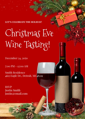 Holiday Wine Tasting Invitation Template - Edit Online & Download Holiday Wine Tasting Invitation Template - Edit Online & Download