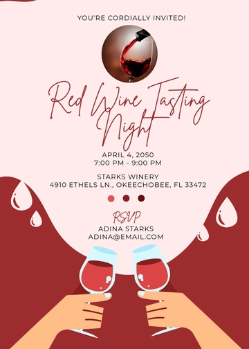 Red and Cream Wine Tasting Invitation Template - Edit Online & Download Red and Cream Wine Tasting Invitation Template - Edit Online & Download