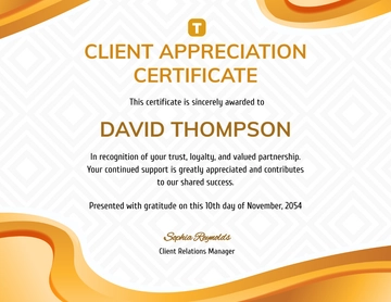 Client Appreciation Certificate Template - Edit Online & Download