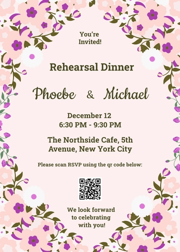 Digital Rehearsal Dinner Invitation Template - Edit Online & Download